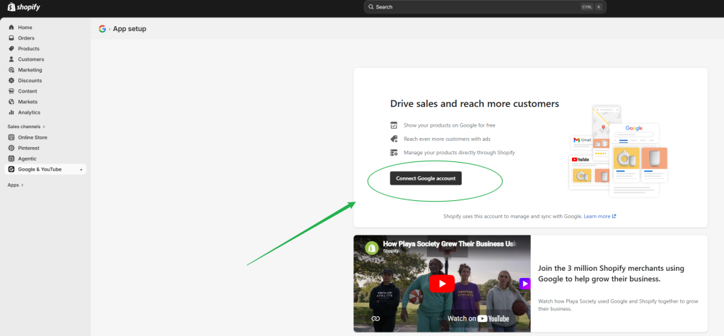 connnect google account with google & youtube