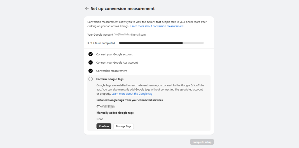 google tag setup